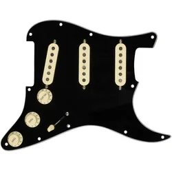 Fender Prewired PG Strat Fat 50 black (Instrumenten Tonabnehmer), Zubehör Instrumente, Schwarz