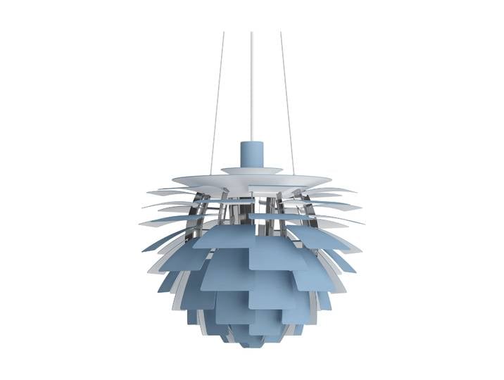 Louis Poulsen Suspension PH Artichoke Ø48cm Dusty blue-high lustre chrome plated