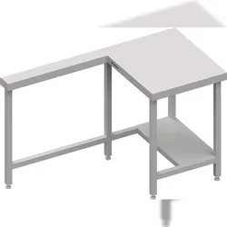Stalgast Kassenstation mit Arbeitsfläche rechts 1400x750x880 mm Edelstahlarbeitsplatte