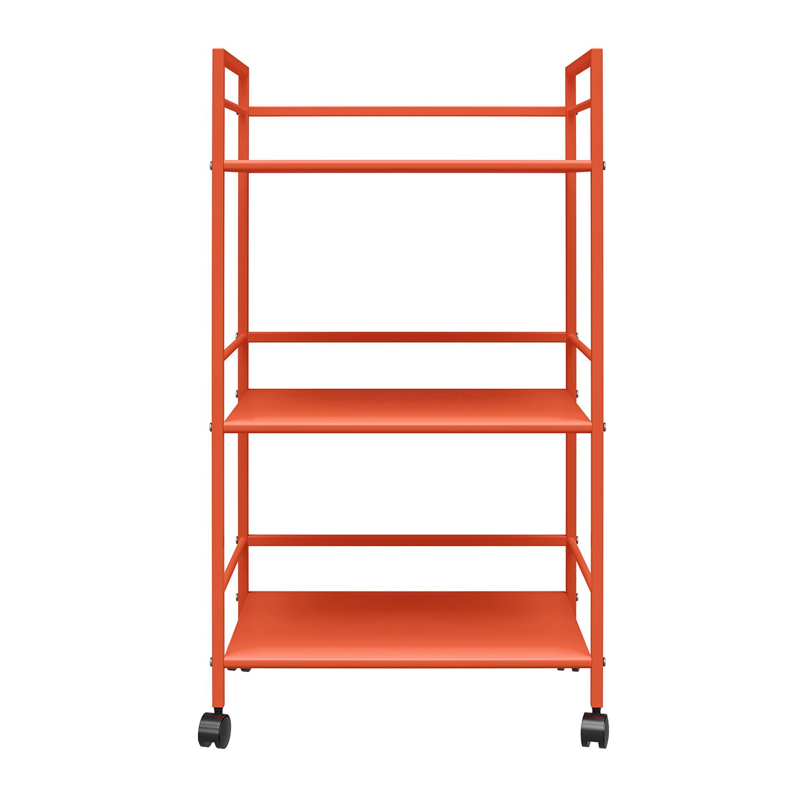 Domus Living metalen karretje met zwenkwielen, oranje