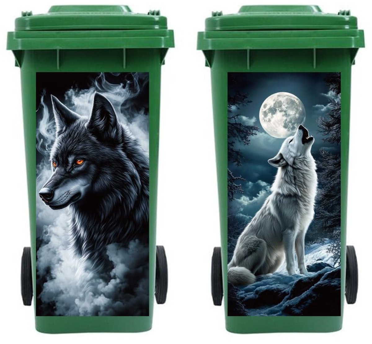 Waterdichte zelfklevende Wheelie Bin Stickers voor afvalbakken - Decoratieve decals voor tuin en oprit - 38,1 x 81,28 cm