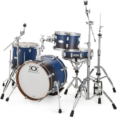 DrumCraft Series 6 Jazz Blue Fade Black to Vivid Blue Fade