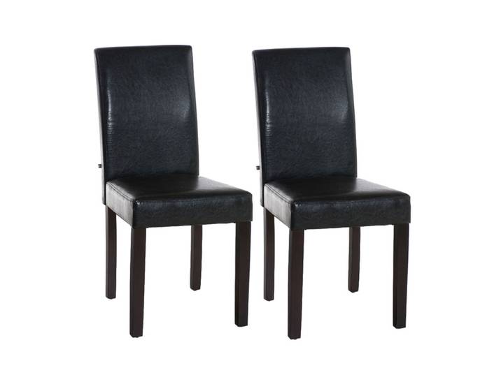 2er Set Esszimmerstuhl Ina Dunkelbraun