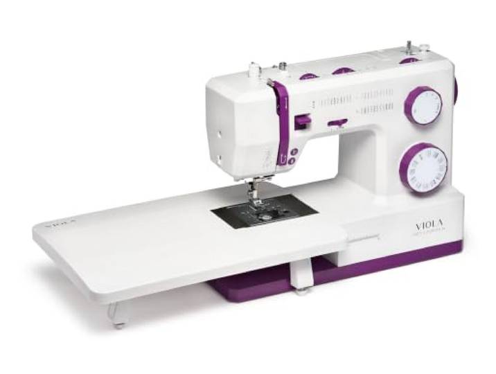 VIOLA Prêt-à-Porter mit integriertem Ausziehtisch, Nähmaschine, 34 Sticharten, doppelter Nähfußhub für schwere Stoffe, robust und benutzerfreundlich, Servomotor, automatischer Einfädler