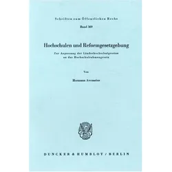Hochschulen und Reformgesetzgebung., Fachbücher von Hermann Avenarius