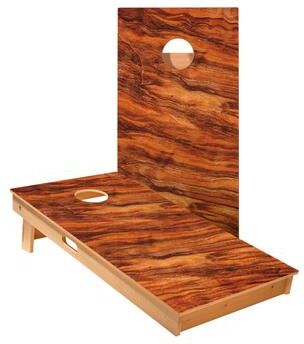 Skip's Garage Wavy Wood Cornhole Boards