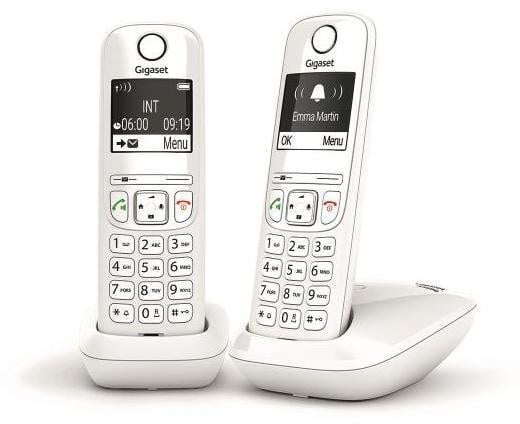 Gigaset AS690 Duo draadloze DECT-telefoon met headset, wit