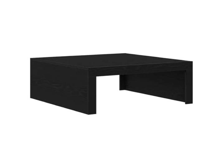 KUTYWEXFM Couchtisch Schwarz Eichen-Optik 100x100x35cm Holzwerkstoff Quadratischer Beistelltisch für Ihr Wohnzimmer, pflegeleichte Ablage für Getränke, Snacks und Dekoration im modernen Heim.