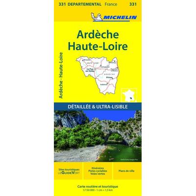 Ardeche, Haute-Loire - Michelin Local Map 331, Karte von Michelin, Michelin, 978-2-06-720233-7