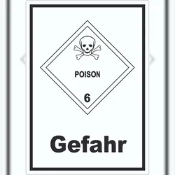 HB-Druck Aufkleber Giftige Stoffe Gefahr Poison Totenkopf A6 (105x148mm)
