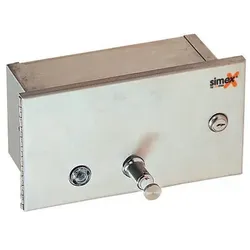 Seifenspender Simex Inserts horizontal abschließbar Edelstahll verschließbarer Seifenspender, zum Einbau in die Wand
