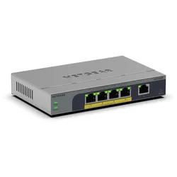 NETGEAR GS105EP 5-Port Gigabit Ethernet PoE+ Plus Switch, PoE Budget 63 W, lüfterlos, Metallgehäuse