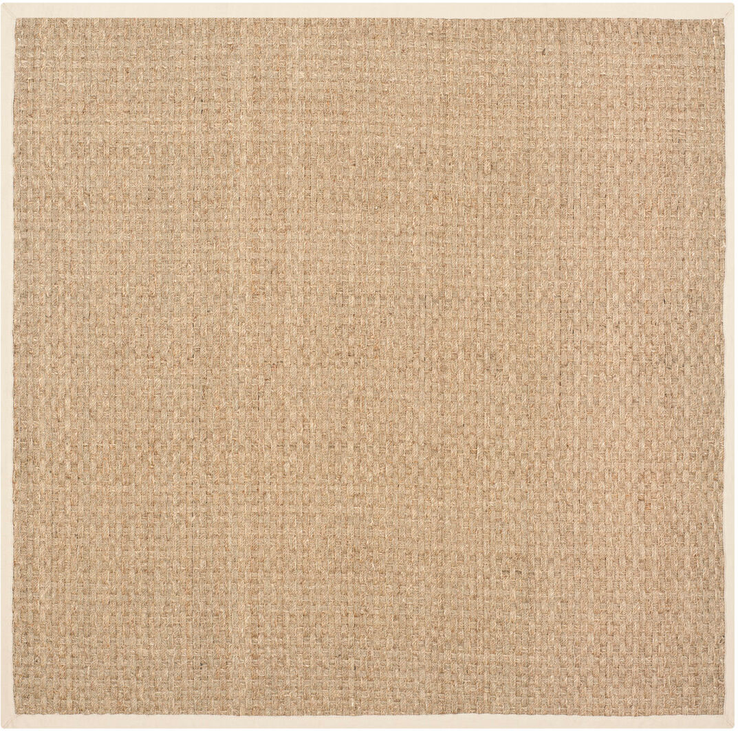 Highland Dunes Delapena Natural Fiber Seagrass Rug Natural/Beige Square 213 cm