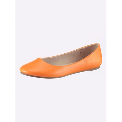 Ballerina CASUAL LOOKS, Damen, Gr. 39, Textil, orange, Lederimitat, Schuhe Ballerina