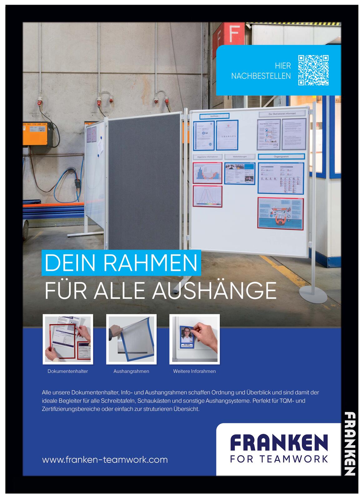 FRANKEN Magnetrahmen selbstklebend PRO A3 schwarz AR15102