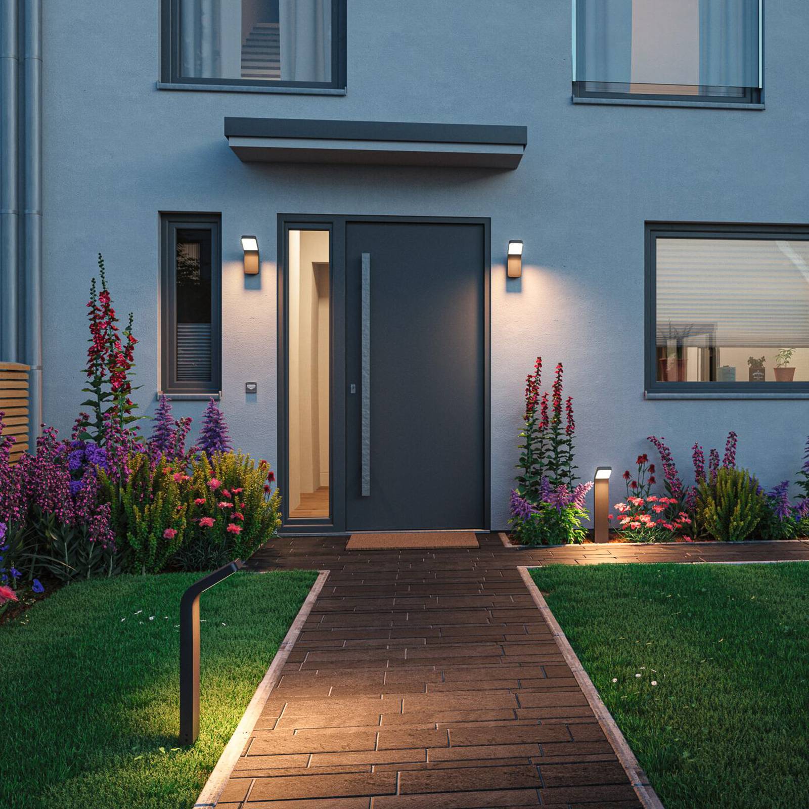 Paulmann LED Pathway Light Kulma, Black, Aluminium, Outdoor lights