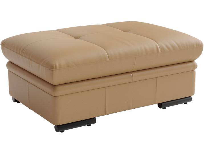 Polsterhocker SIT & MORE Viola, Leder, B: 102 cm , beige (cappuccino), B:102cm H:43cm T:68cm, Hocker, Polsterhocker, mit praktischen Stauraum