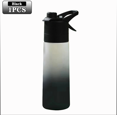 Universal Stock Hydra Mist Spray Water Bottle With Straw Large Capacity Sports Water Bottle black