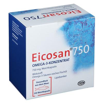 Eicosan 750 Omega-3 Konzentrat Weichkapseln 240 St