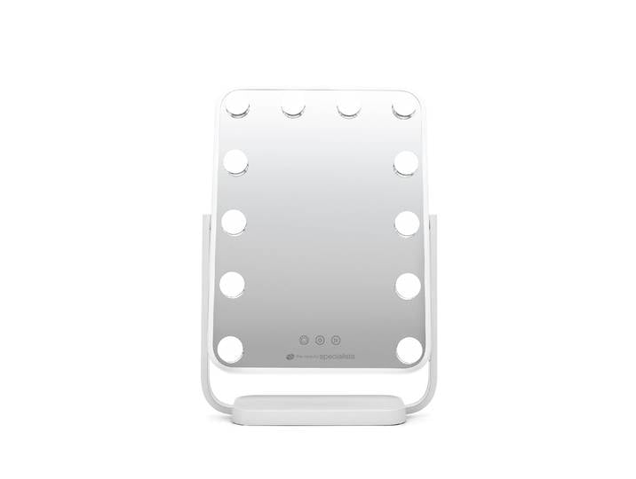 Kosmetikspiegel RIO Hollywood Glamour , weiss (weiß), B:32,8cm H:47,4cm, Spiegel, Kosmetikspiegel