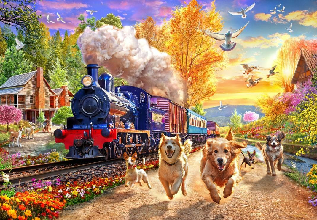 Bluebird Puzzel Pak de trein! 1000 stukjes