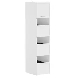 SoBuy Aufbewahrungsschrank mit 4 Schubladen und Türen Weiß 60x40x186,4cm