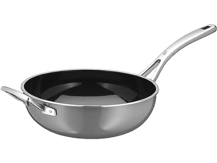 WMF Fusiontec Mineral Wokpfanne Induktion 28 cm, Wok, High-Tech Keramik, backofenfest, kratzfest, grau