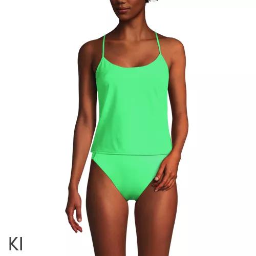 Komfort-Tankinitop mit gekreuzten Trägern für Damen, Damen, size: regular, Grün, by Lands' End