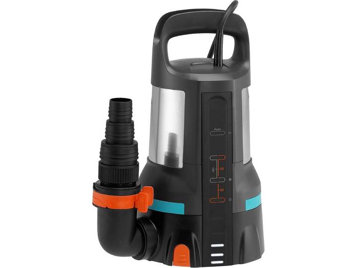 GARDENA Dompelpomp Aquasensor 17000 Rvs Zwart/blauw/oranje