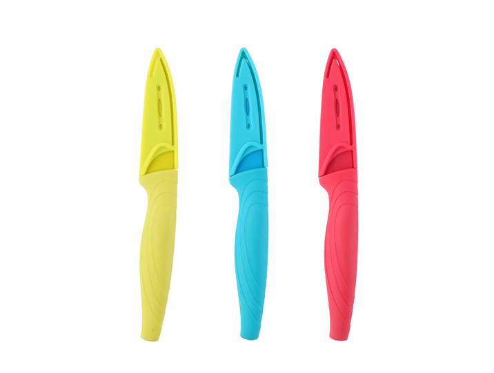 Küchenmesser mit Klingenschutz 19 cm 3er Set