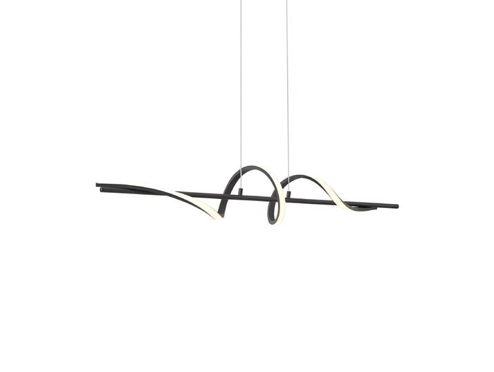 Suspension design noire 110cm LED incluse à intensité variable en