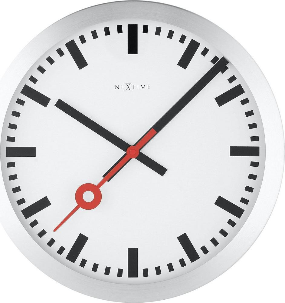 NeXtime Station Wandklok met Streepmotief Editie 3999 Analoog