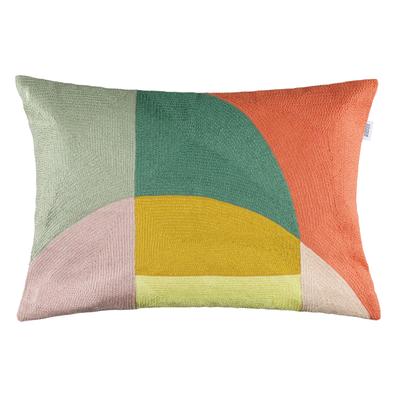 Dekokissen "Paint", bunt (multi, gemustert), B:58cm L:38cm, Mischgewebe, SCHÖNER WOHNEN-KOLLEKTION, Dekokissen_Sitzkissen_Kissenhüllen, aus hochwertigen Naturfasern, vollflächig bestickt