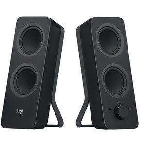 Logitech PC-Lautsprecher Z207, schwarz, 10 Watt, 2.0 Stereo, 3,5mm Klinke & mit Bluetooth
