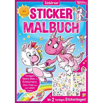 Sticker Malbuch - Einhörner & Fabelwesen, Geheftet von , Media Verlagsgesellschaft