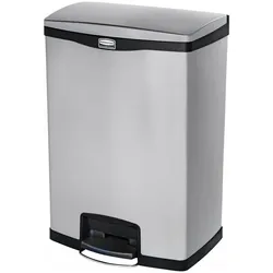 Rubbermaid Edelstahl-Tretabfallsammler, Abfalleimer, Silber, Schwarz