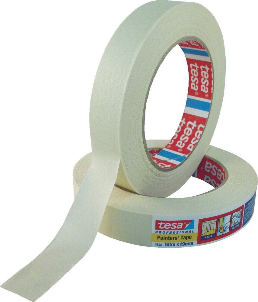 tesa 04348-00015-03 Verfmaskeertape van papier, 19 mm x 50 m