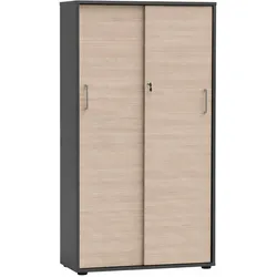 Tchibo - Aktenschrank »Metz« - 80,1x38,2x150cm - silber -