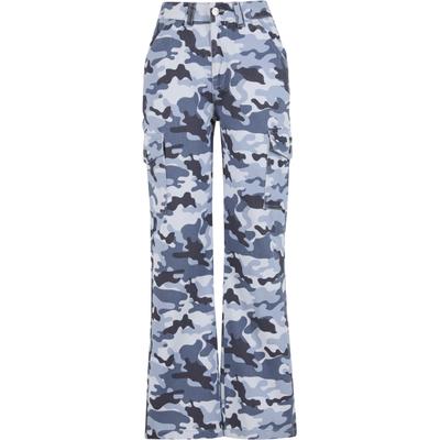 Bequeme Jeans DEF "DEF DEF Straight Fit Jeans", Damen, Gr. XL, US-Größen, blau (blau camo), 100% Baumwolle, Jeans