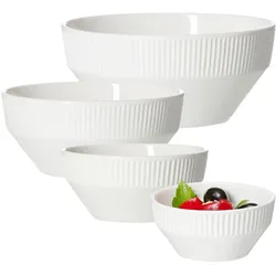 Ritzenhoff & Breker Kelly Servierschalen-Set, Schüssel + Schale, Weiss