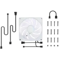 Alphacool L14 Apex Stealth Metall Aurora Lüfter 2000rpm Chrome (140x140x25mm) (140 mm, 1x), PC Lüfter, Silber