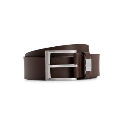 Hüftgürtel BOSS "Gürtel Connio 10156034 02", Herren, Gr. 105, braun (dunkelbraun), Obermaterial: 100% Rindveloursleder CVL., Gürtel Hüftgürtel