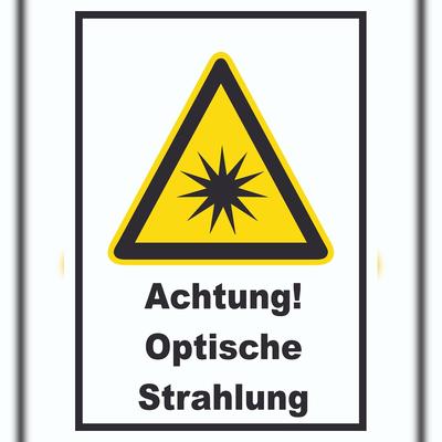 HB-Druck Achtung Optische Strahlung A1 (594x841mm) Schild