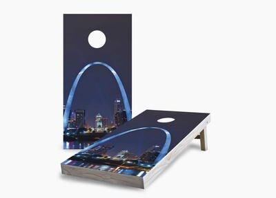 Skip's Garage St Louis Arch Regulation 2x4 Cornhole Game Set