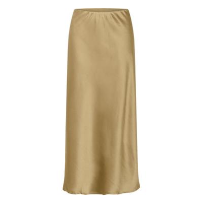 Midirock KAFFE "Damen Freizeitrock KALOTTE", Damen, Gr. 44, beige (petrified oak), Obermaterial: 100% Polyester PES., Röcke
