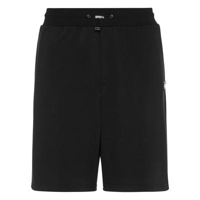 Shorts PHILIPP PLEIN "Jogging-Shorts", Herren, Gr. 3XL, US-Größen, schwarz (02, schwarz), Obermaterial: 88% Baumwolle, 12% Polyester, Hosen Shorts