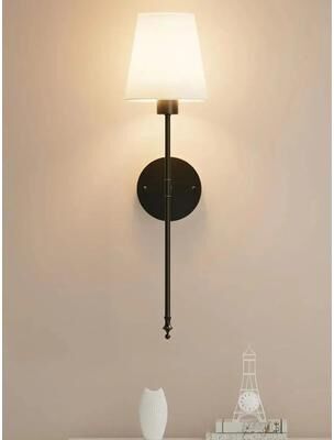 Uplift Picks Rechargeable Amber RGB Wall Sconce With Remote black (no Light Bulb)