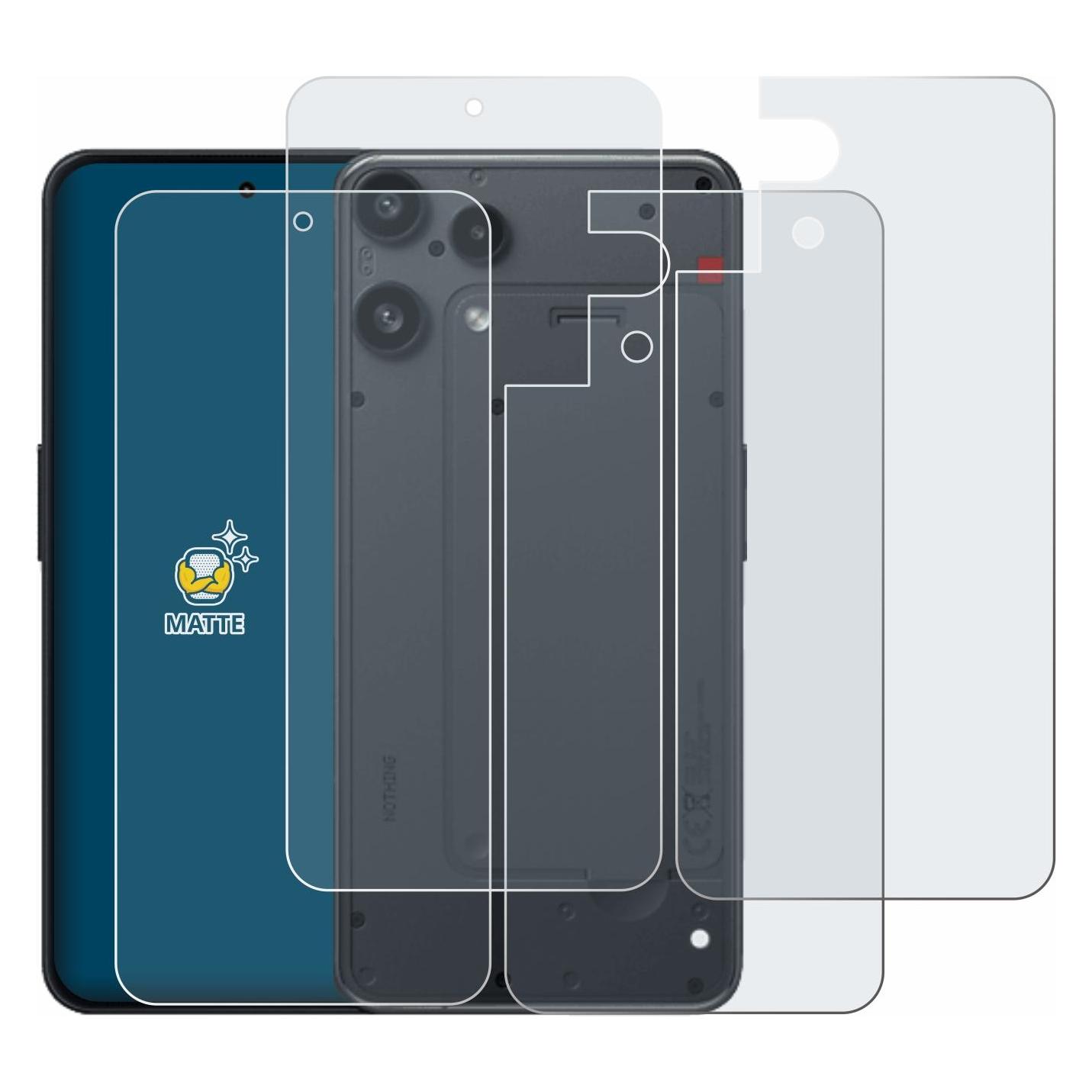Brotect Entspiegelungsfolie für Nothing Phone (3a) Lite (Display+Rückseite) Displayschutz D (2 Stk., Nothing Phone (3a)) (1961030)