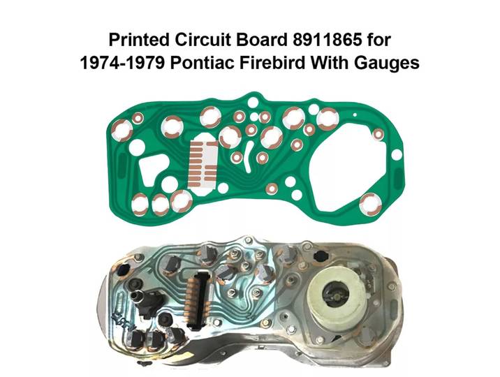 Circuit imprimé pour Pontiac Firebird 1974 – 1979 avec jauges 8911865