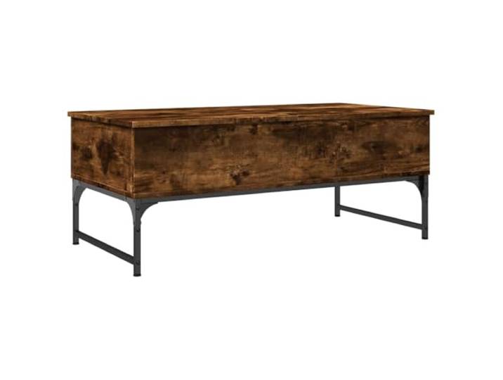 fsahslih Couchtisch Räuchereiche 100x50x40 cm Beistelltisch mit Stauraum Stilvoller Wohnzimmer Tisch in Räuchereiche-Optik mit 2 versteckten Fächern und verstellbaren Füßen für Ihr Zuhause.